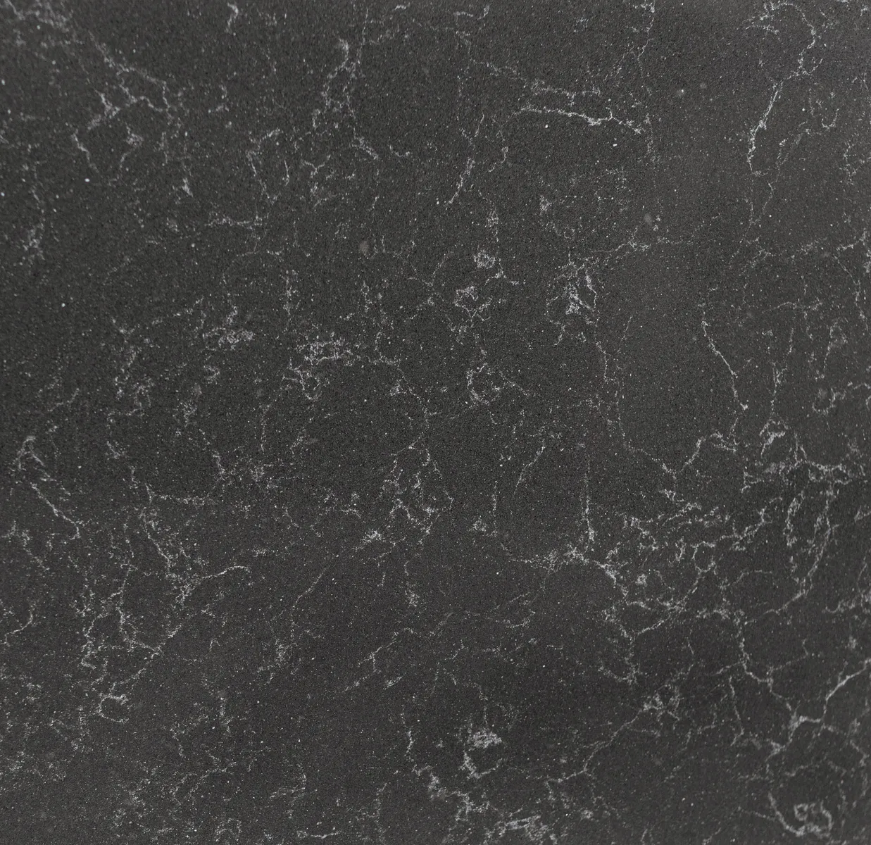 Closeup image of Vicostone Altissimo Black Quartz countertop slab