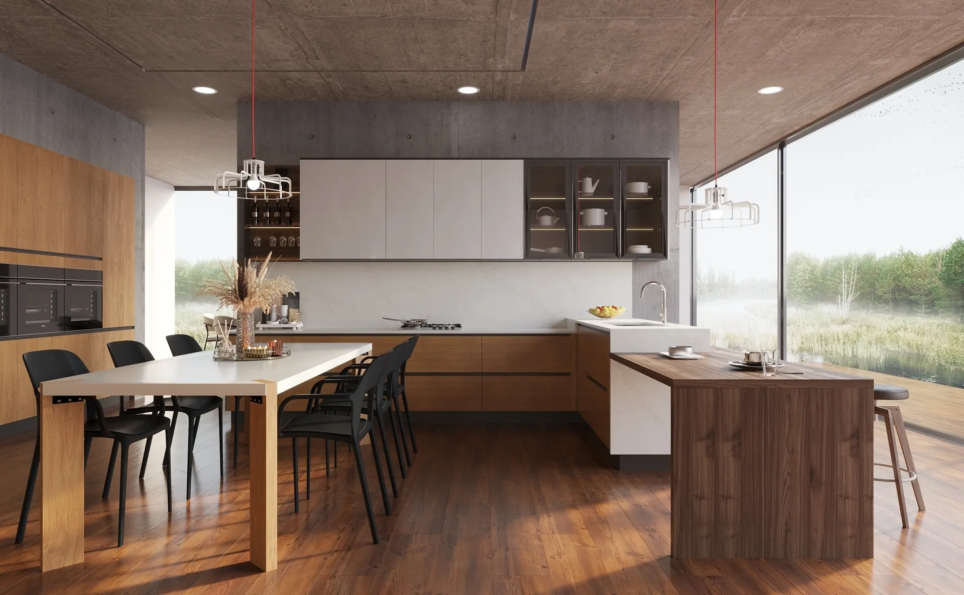 Image of installed Vicostone Calacatta Caldia White Quartz countertops