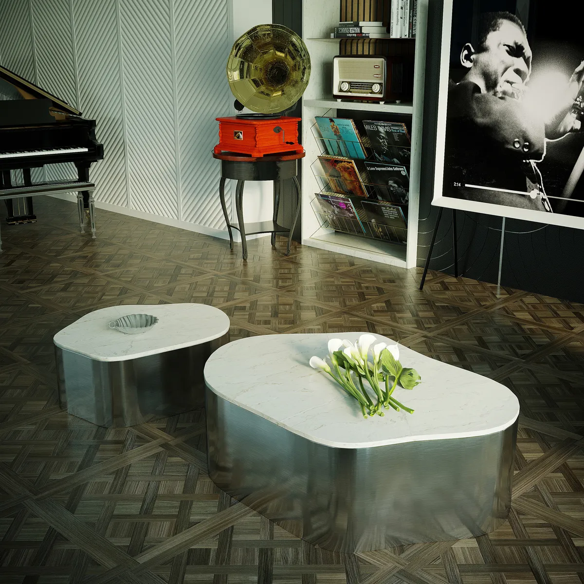 Image of installed Vicostone Camarina White Quartz countertops