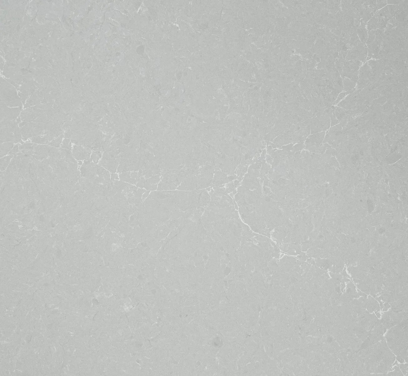 Closeup image of Vicostone Misterio Avo Grey Quartz countertop slab