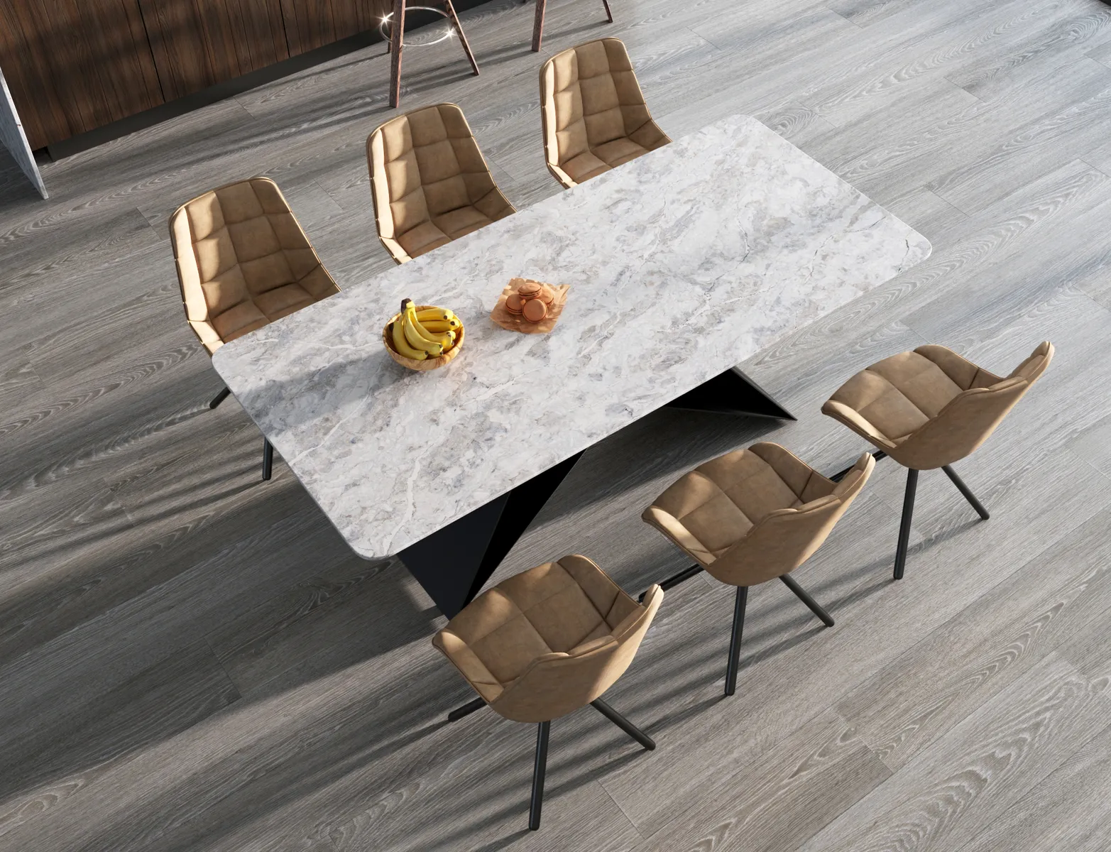 Image of installed Vicostone Moonglade White Quartz countertops
