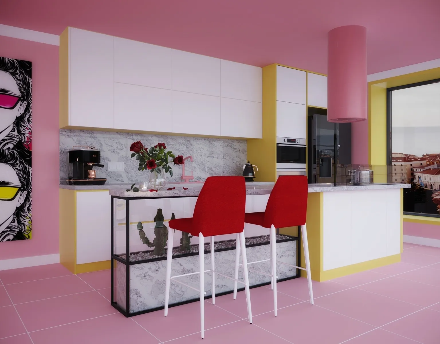 Image of installed Vicostone Splendix White Quartz countertops