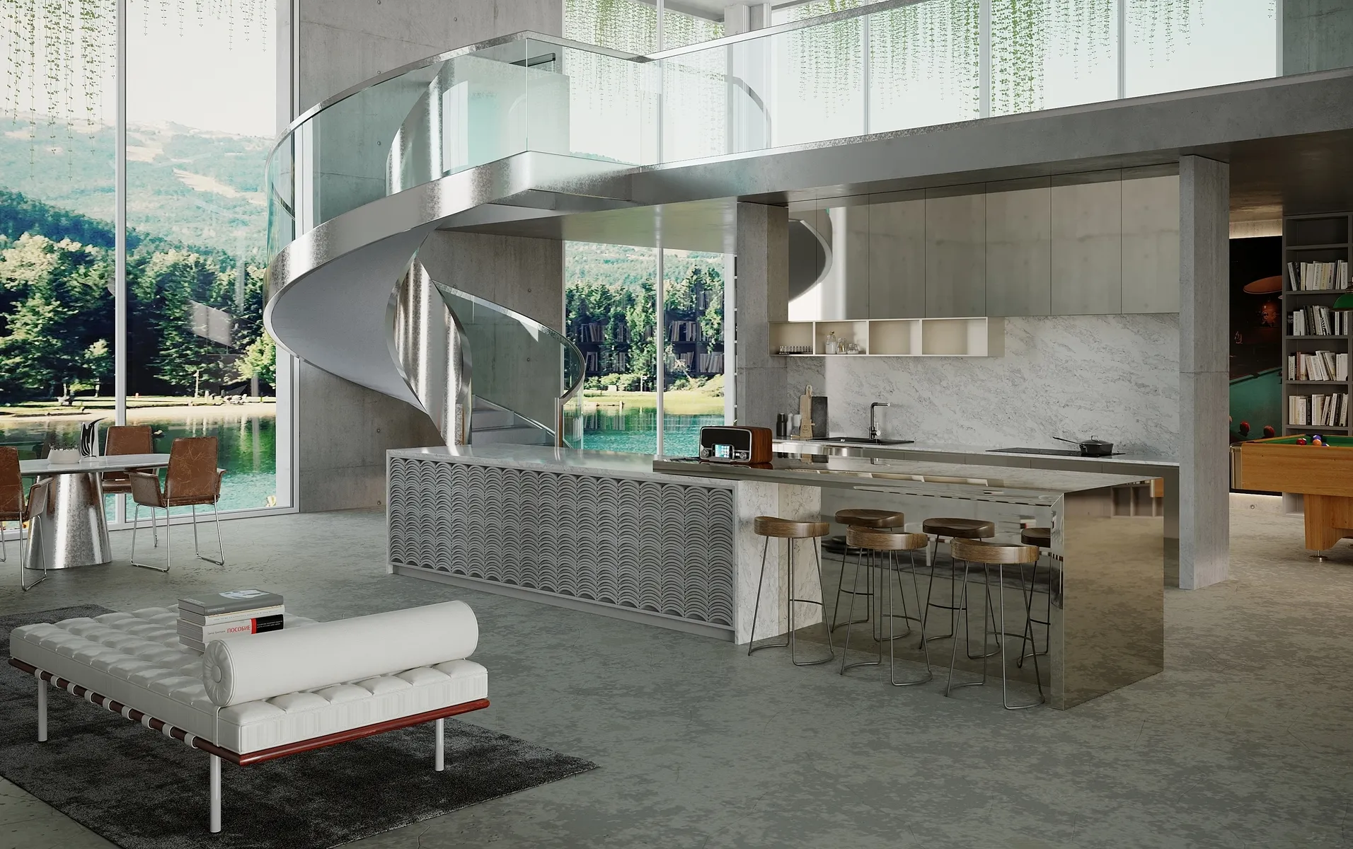 Image of installed Vicostone Splendix White Quartz countertops
