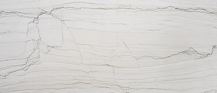 Image of White Santorini White Quartzite countertop slab