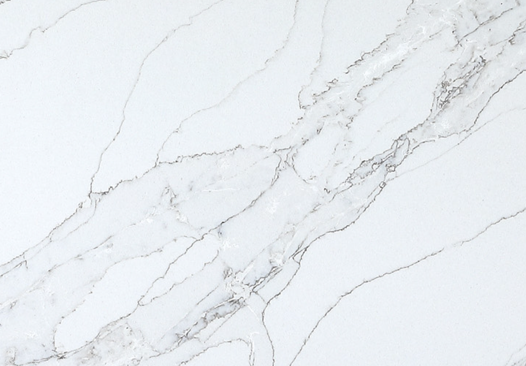 Closeup image of CRS Quartz Calacatta Marvel Quartz countertop slab