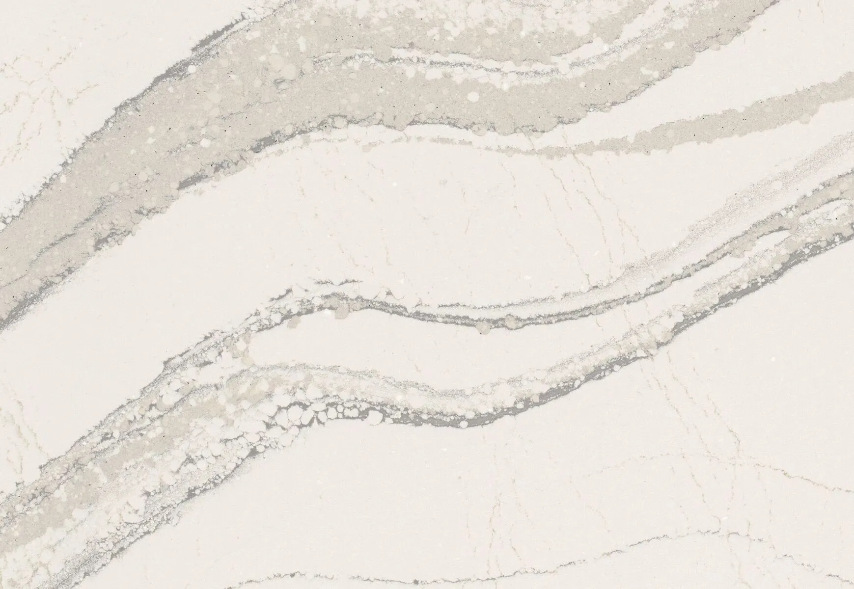 Closeup image of Cambria Brittanicca Quartz countertop slab