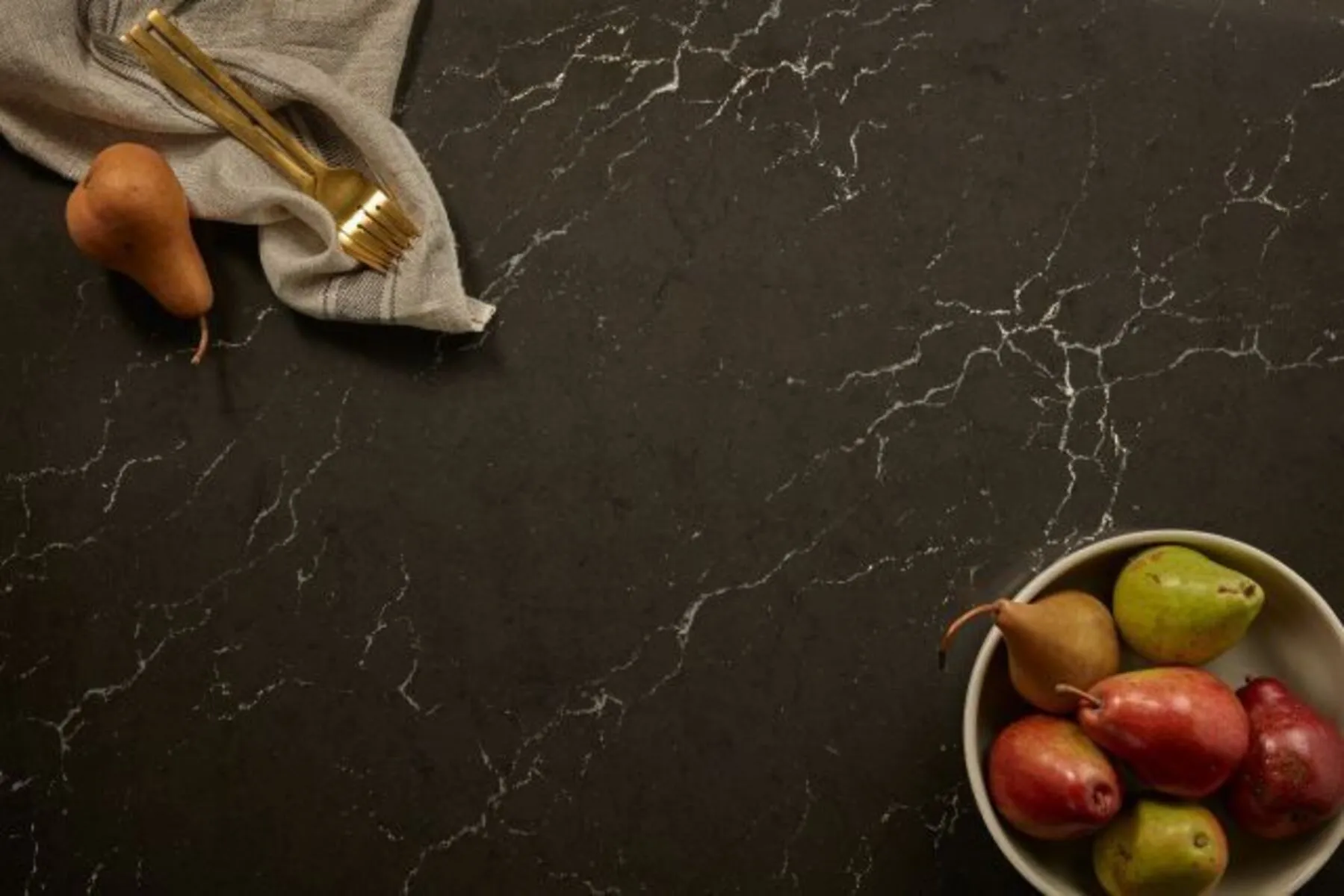 Image of installed Cambria Charlestown Quartz countertops