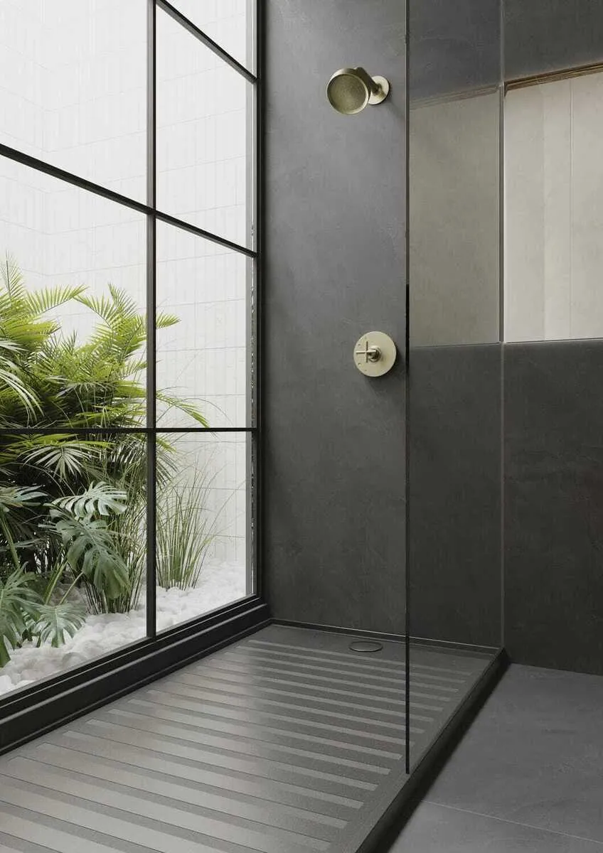 Image of installed Dekton Micron Grey Sintered countertops