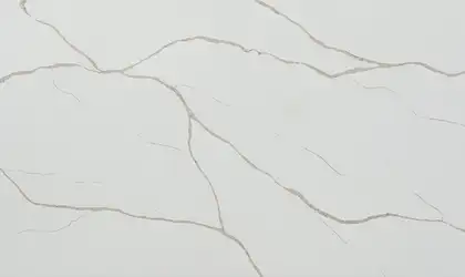 Image of Vicostone Alessandria Oro White Quartz countertop slab