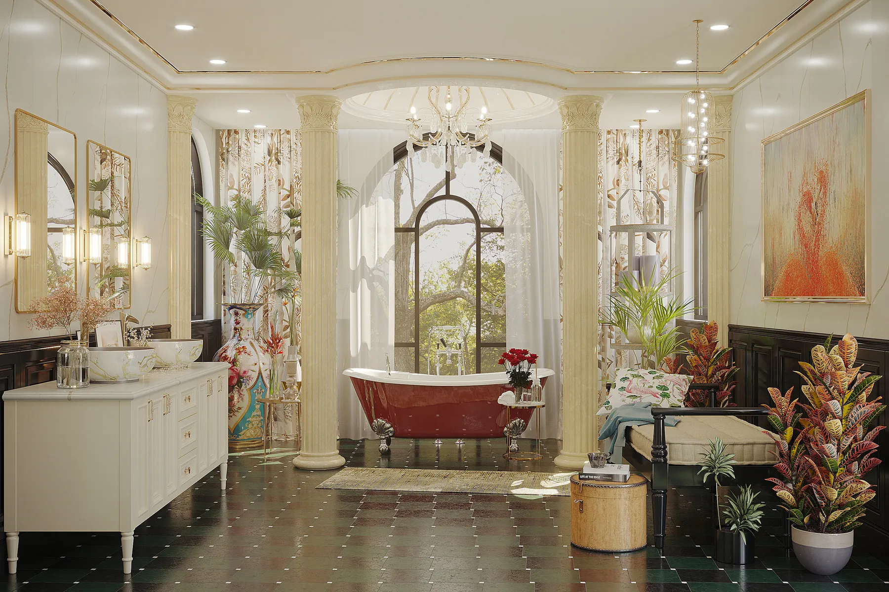 Image of installed Vicostone Alessandria Oro White Quartz countertops