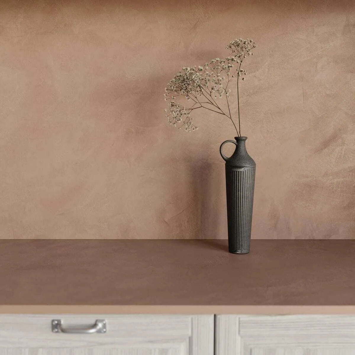 Image of installed Dekton Umber Brown Sintered countertops