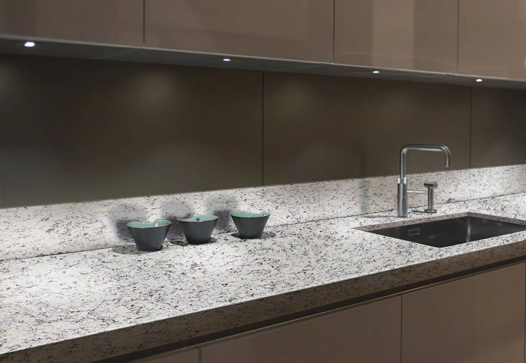 Image of installed Sf Real Granite countertops