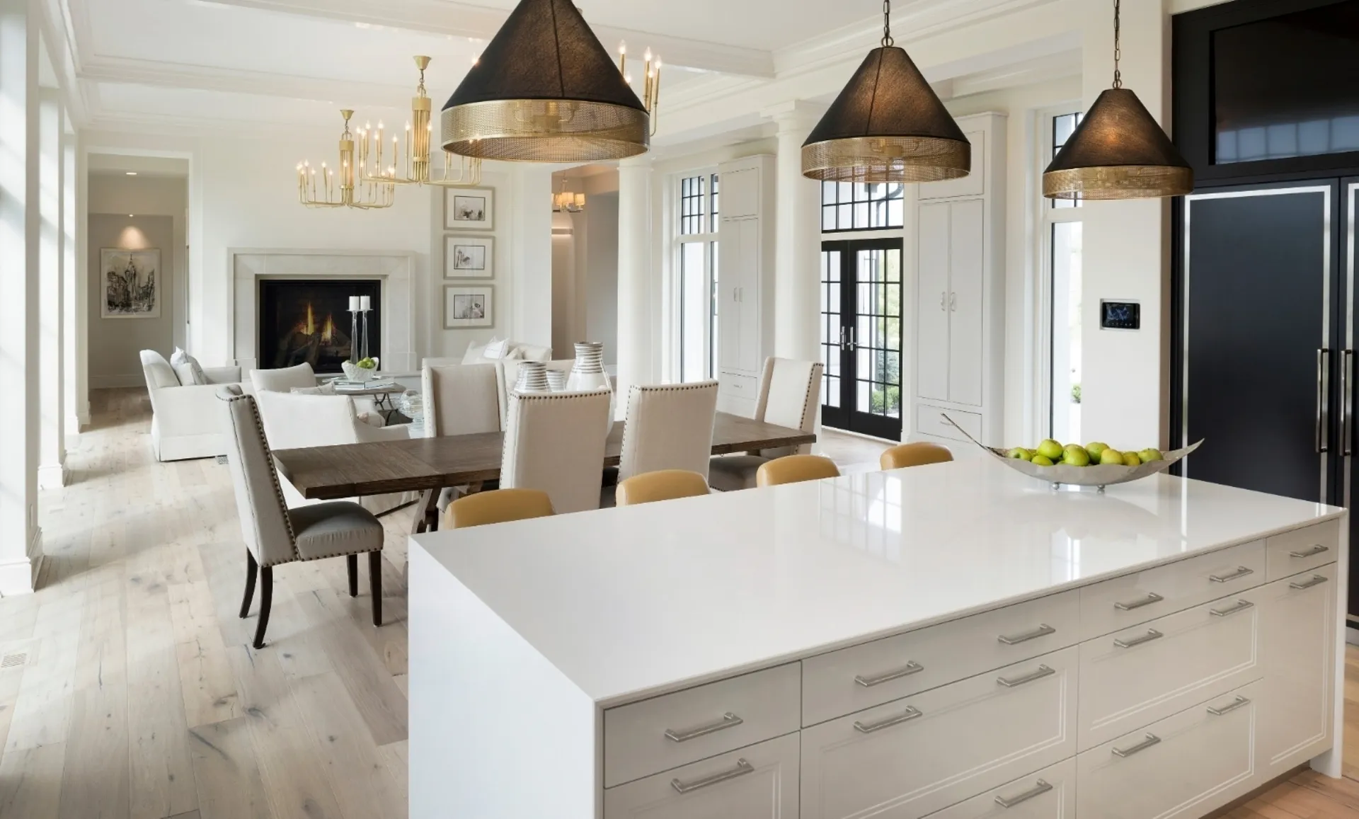 Image of installed Cambria Whitehall Quartz countertops