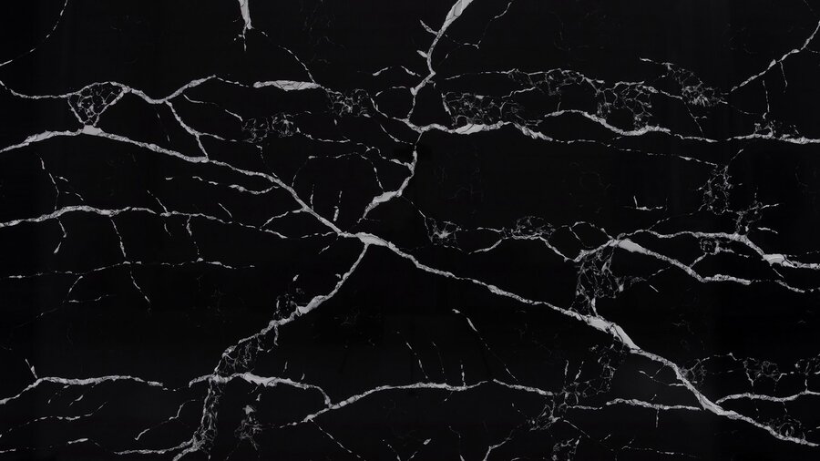 Image of Stratus Quartz Nero Marquina Black Quartz countertop slab