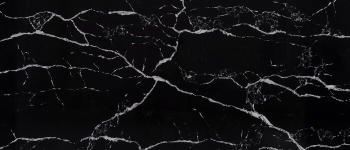 Image of Stratus Quartz Nero Marquina Black Quartz countertop slab