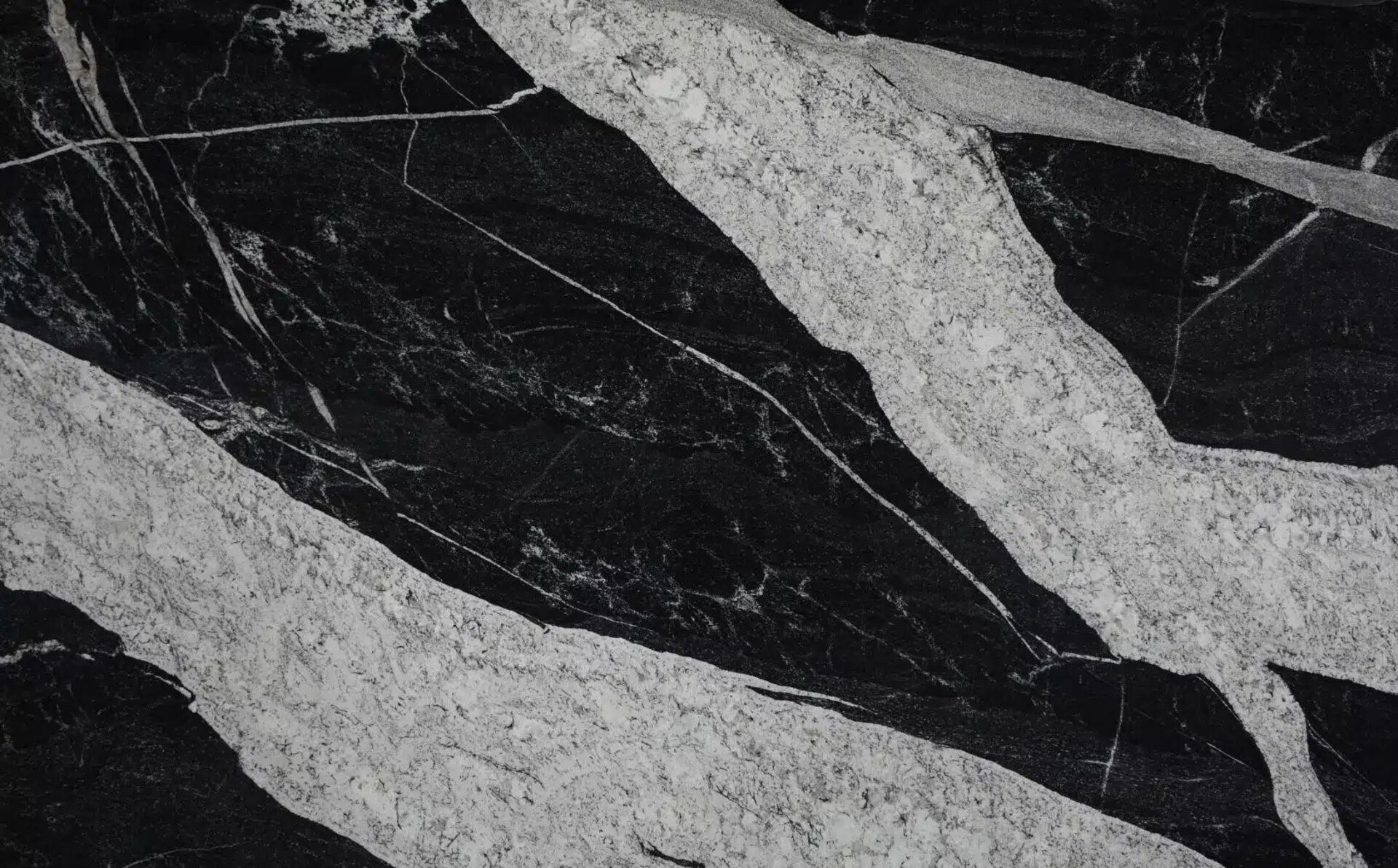 Closeup image of Maori Black Granite countertop slab