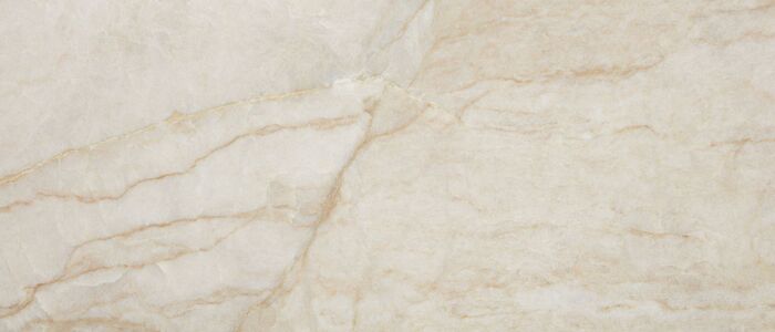 Closeup image of Perla Venato White Quartzite countertop slab
