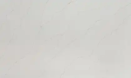 Image of Q Quartz Calacatta Duolina White Quartz countertop slab