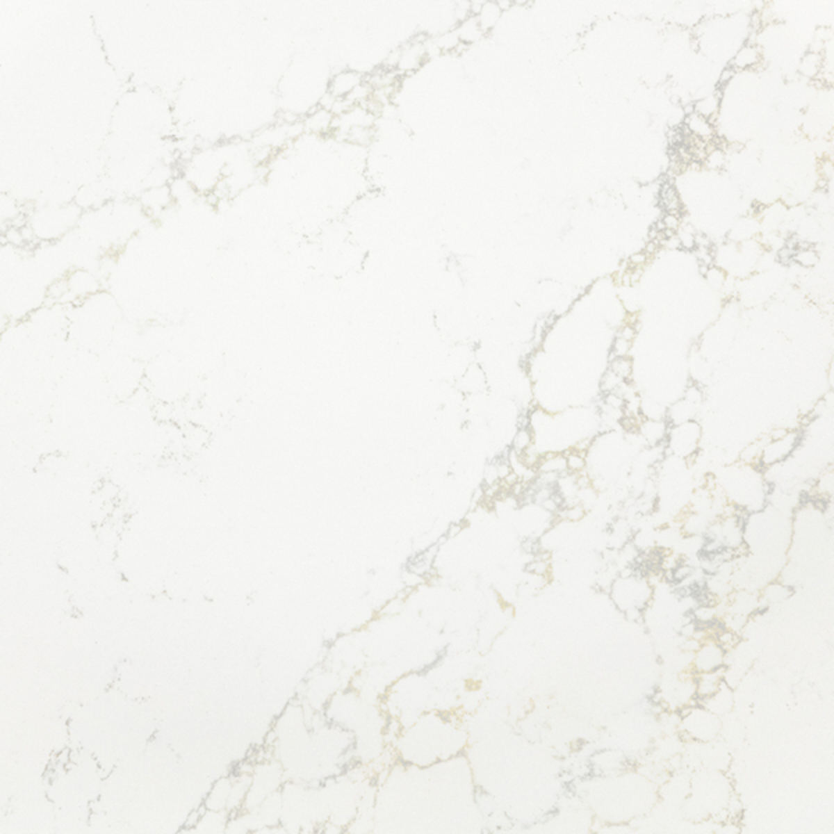 Closeup image of Viatera Lumina White Quartz countertop slab