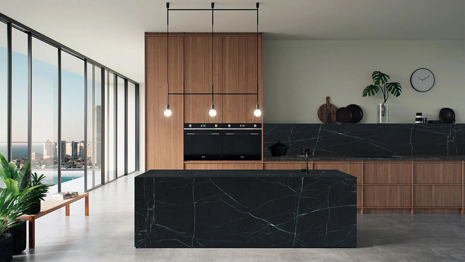 Image of installed Black Soapstone Soapstone countertops
