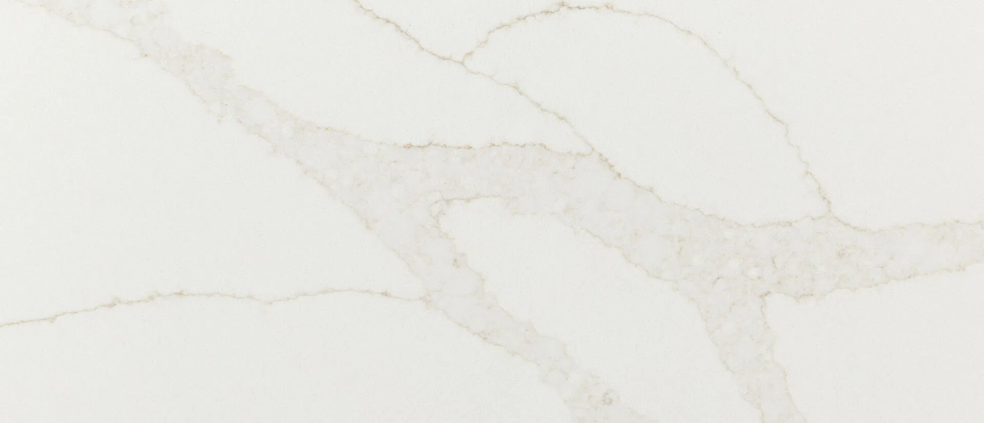 Closeup image of Q Quartz Calacatta Elysio White Quartz countertop slab