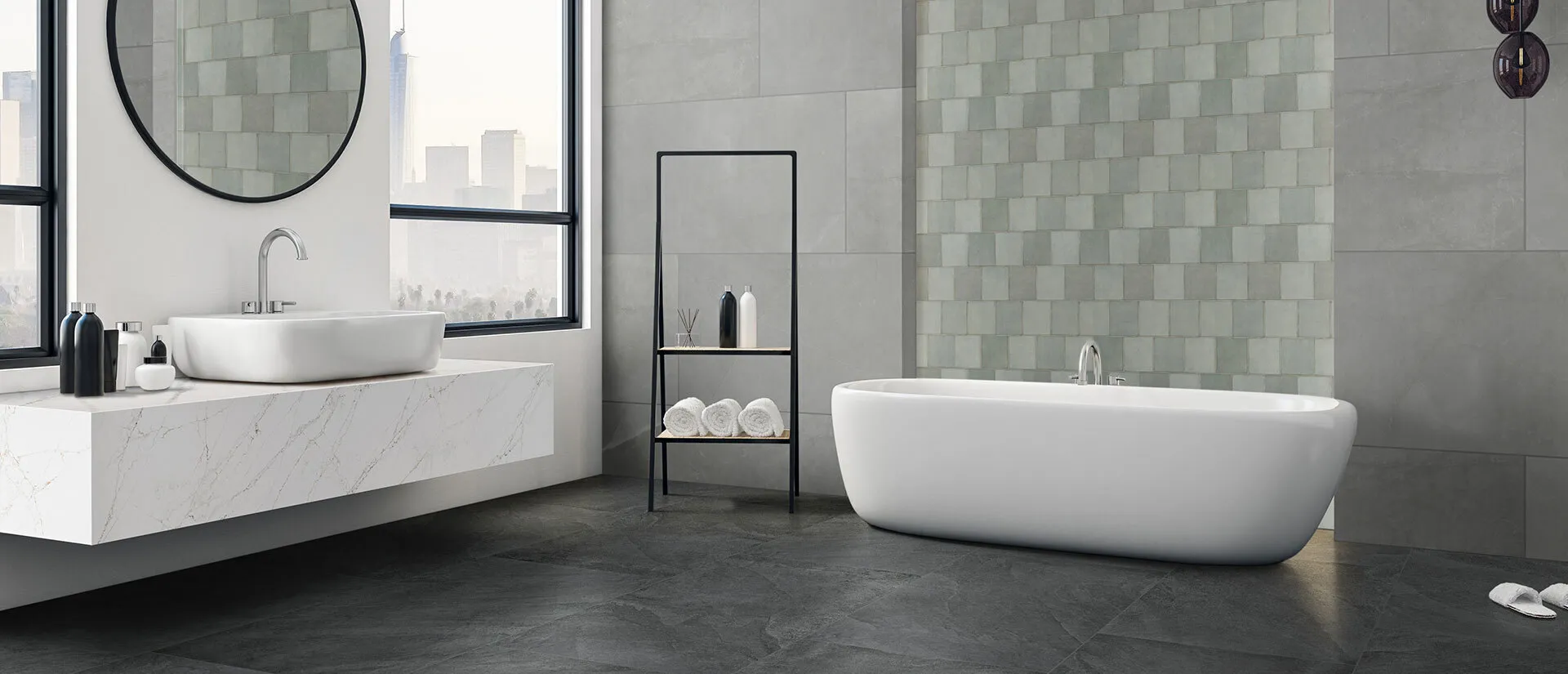 Image of installed Q Quartz Calacatta Viraldi White Quartz countertops