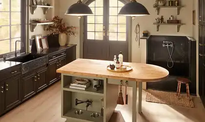 Image of installed Q Quartz Midnight Corvo Quartz countertops