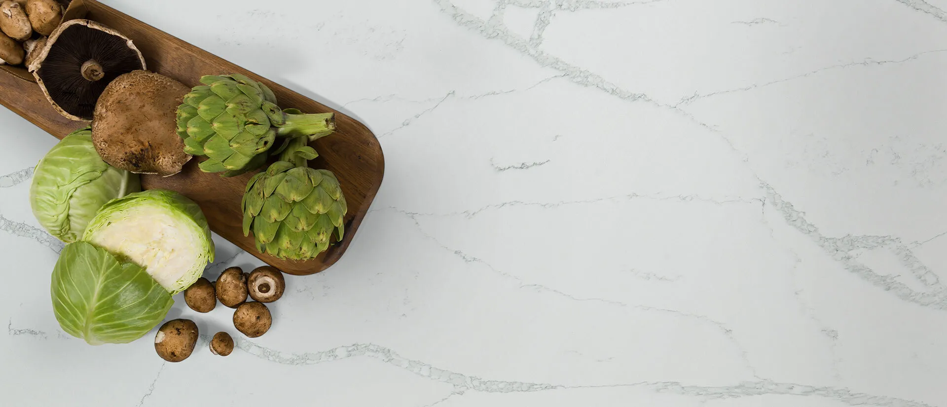 Image of installed Q Quartz Calacatta Verona Quartz countertops