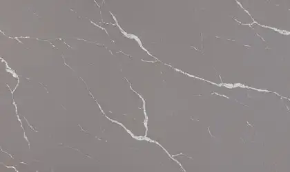 Image of Q Quartz Calacatta Laza Grigio Grey Quartz countertop slab