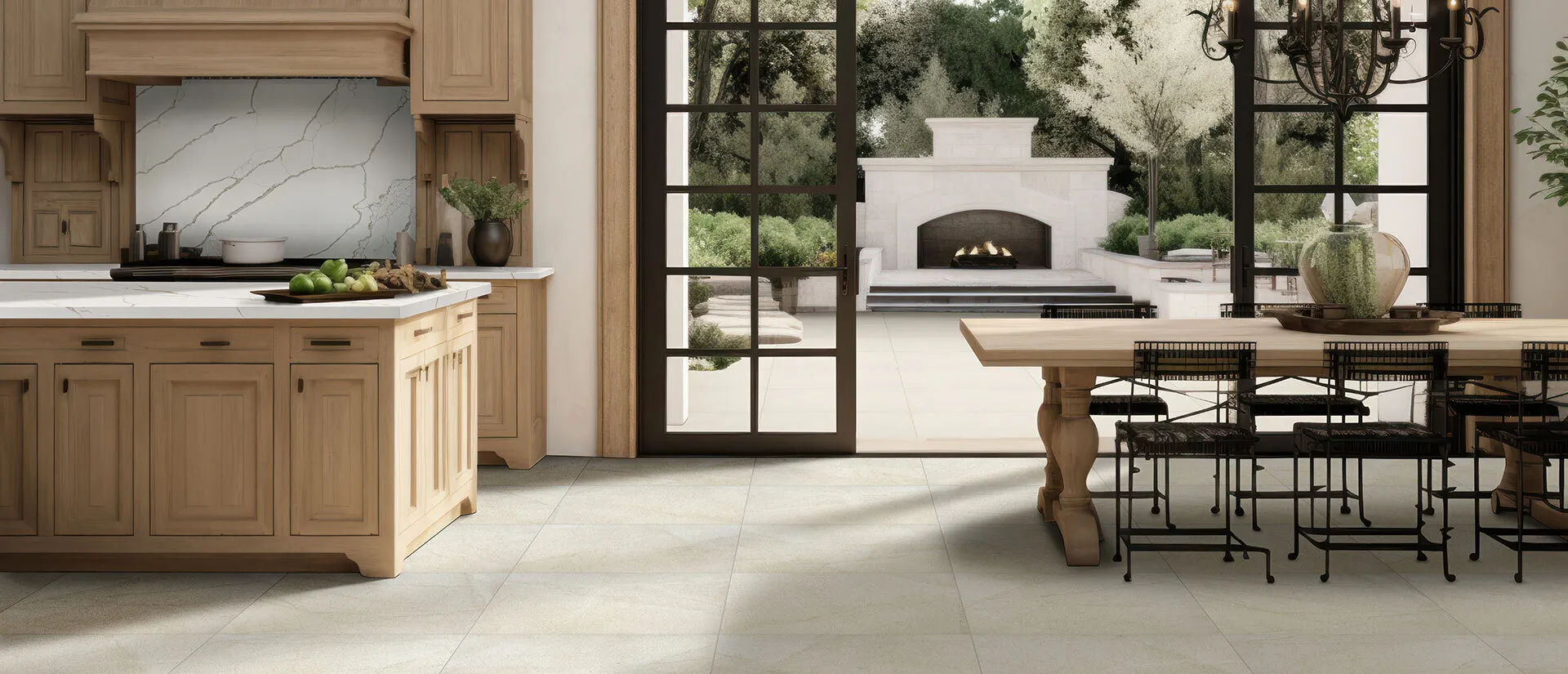 Image of installed Q Quartz Calacatta Laza Oro White Quartz countertops