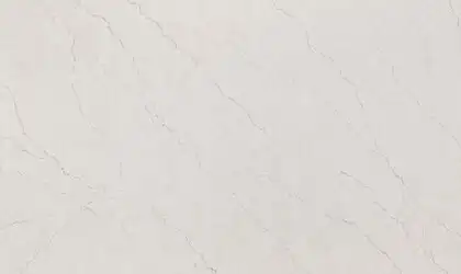 Image of Q Quartz Calacatta Miraggio Sienna White Quartz countertop slab