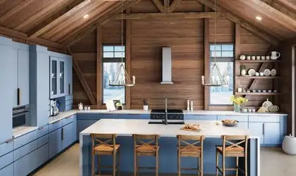 Image of installed PentalQuartz Aegean Grey Quartz countertops