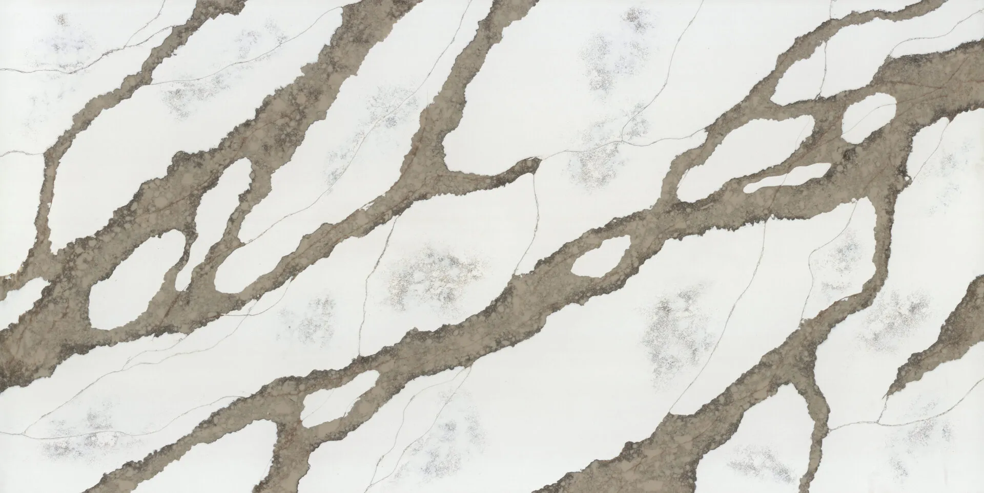 Image of PentalQuartz Atlas Ember White Quartz countertop slab