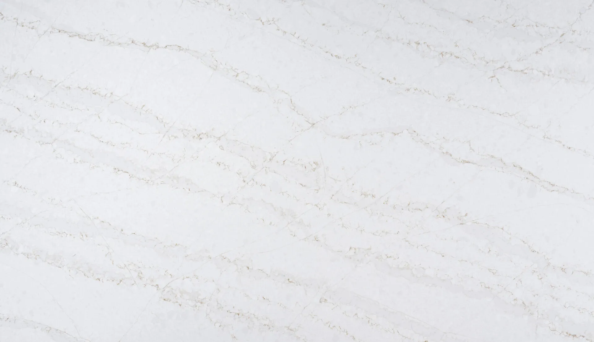 Closeup image of PentalQuartz Atmos Gold White Quartz countertop slab