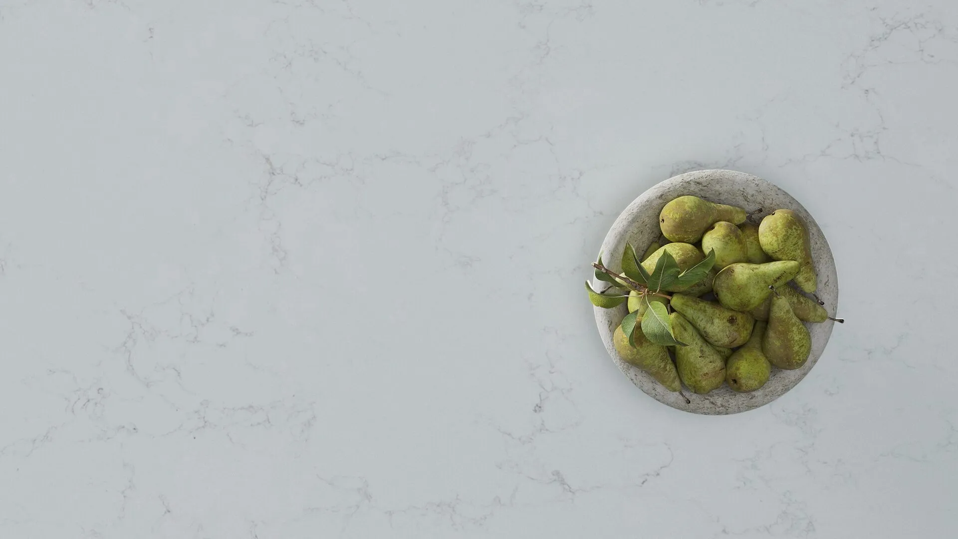 Image of installed PentalQuartz Aura White Quartz countertops