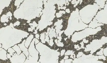 Image of PentalQuartz Chiara Cascade White Quartz countertop slab