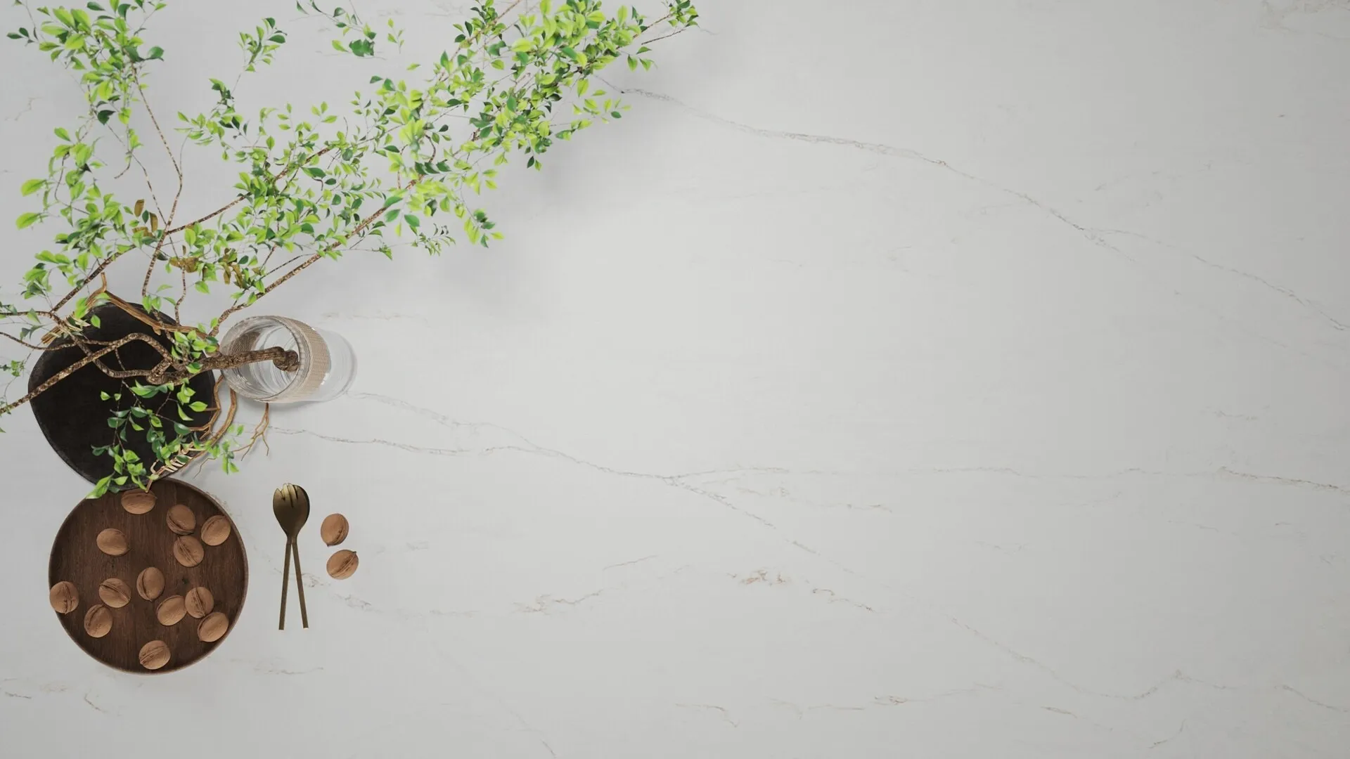 Image of installed PentalQuartz Elara Cream Quartz countertops
