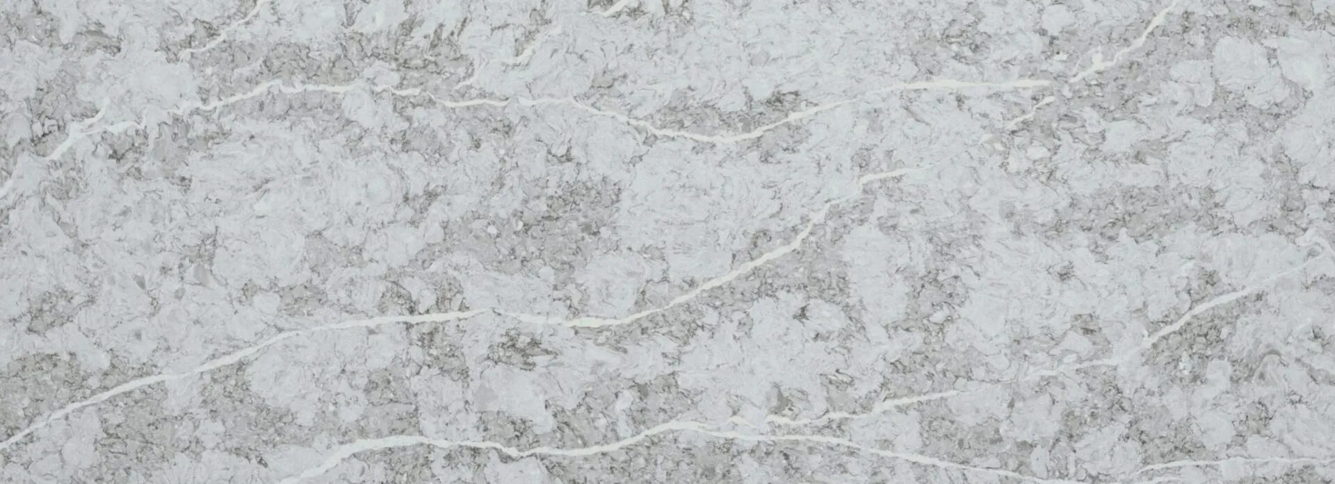 Closeup image of PentalQuartz Ijen Grey Quartz countertop slab