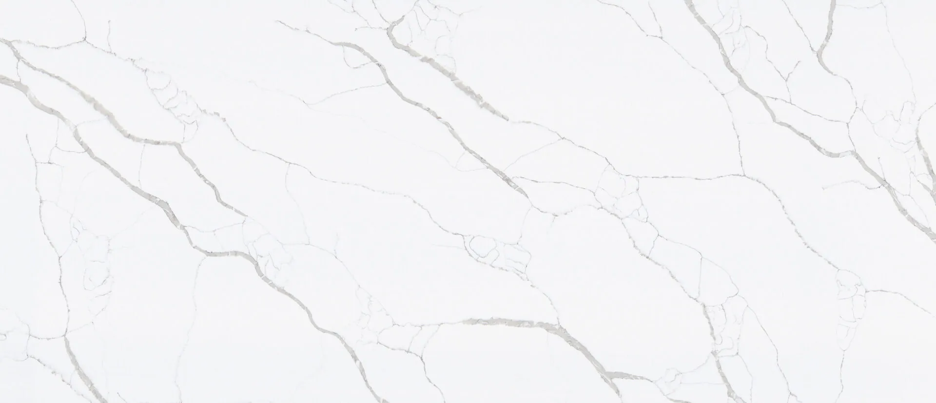 Closeup image of PentalQuartz Lux Aurum White Quartz countertop slab