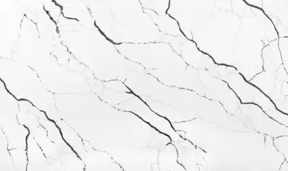 Image of PentalQuartz Lux Noir White Quartz countertop slab