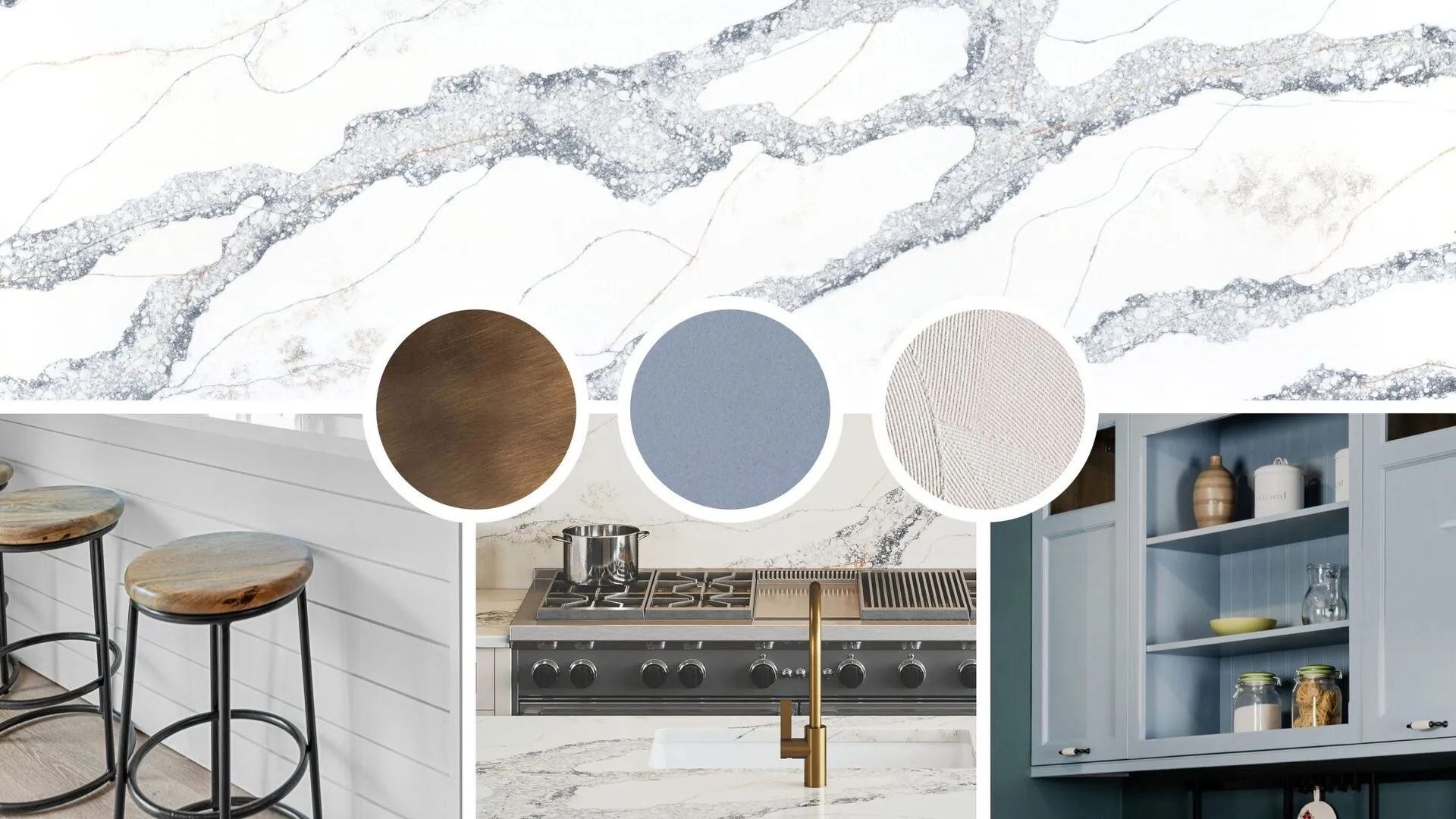 Image of installed PentalQuartz Malana White Quartz countertops