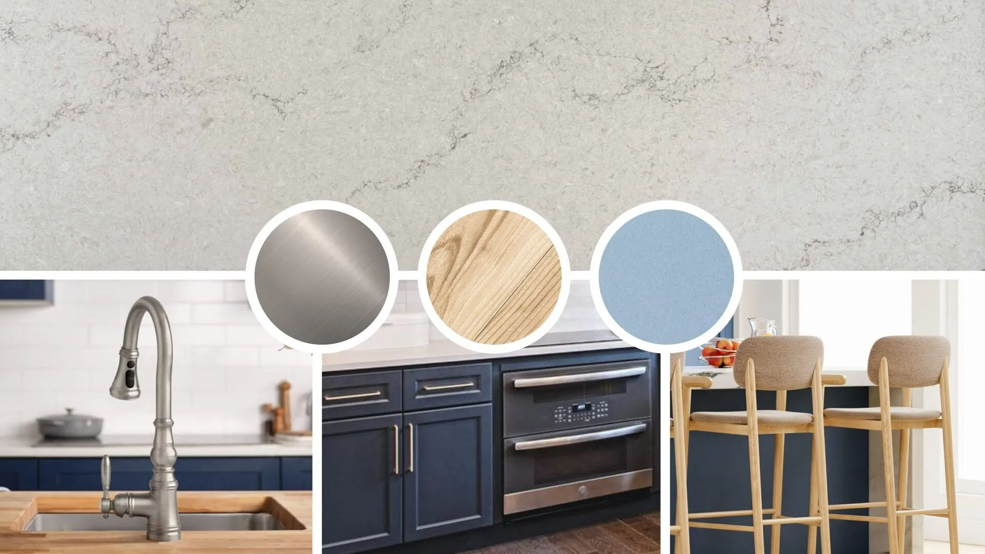 Image of installed PentalQuartz Marestar Cream Quartz countertops