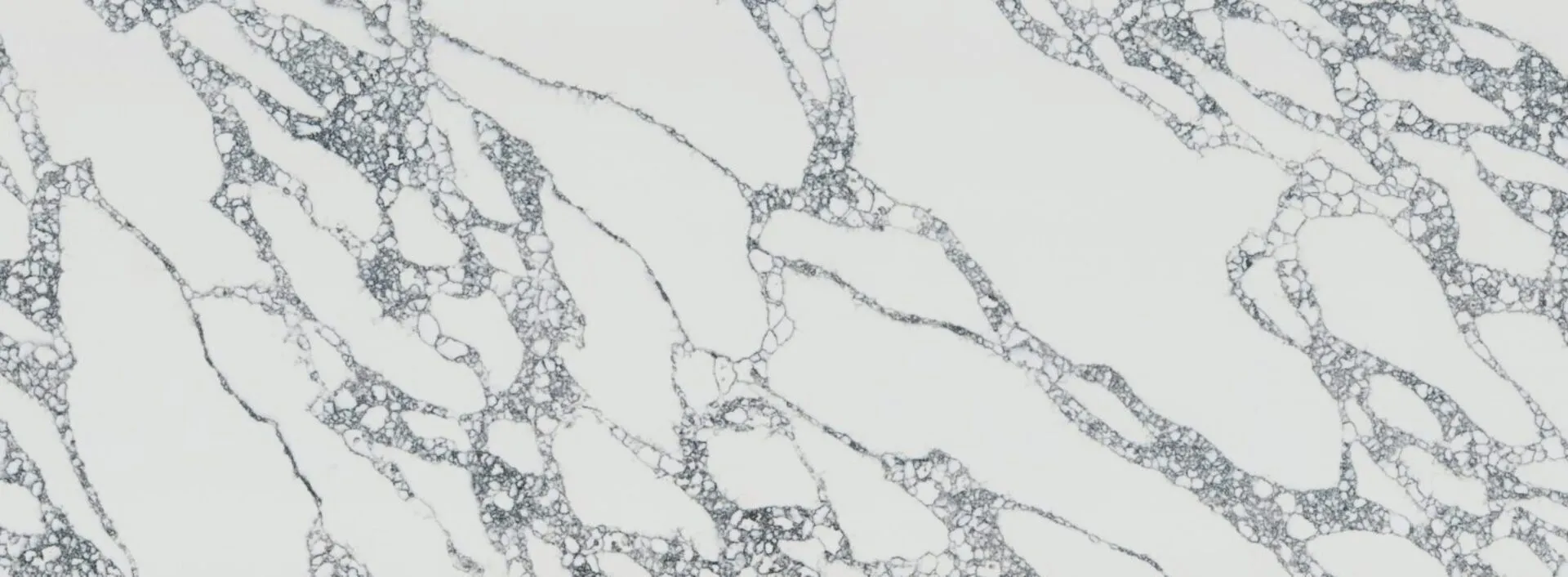 Closeup image of PentalQuartz Marmo Corchia White Quartz countertop slab