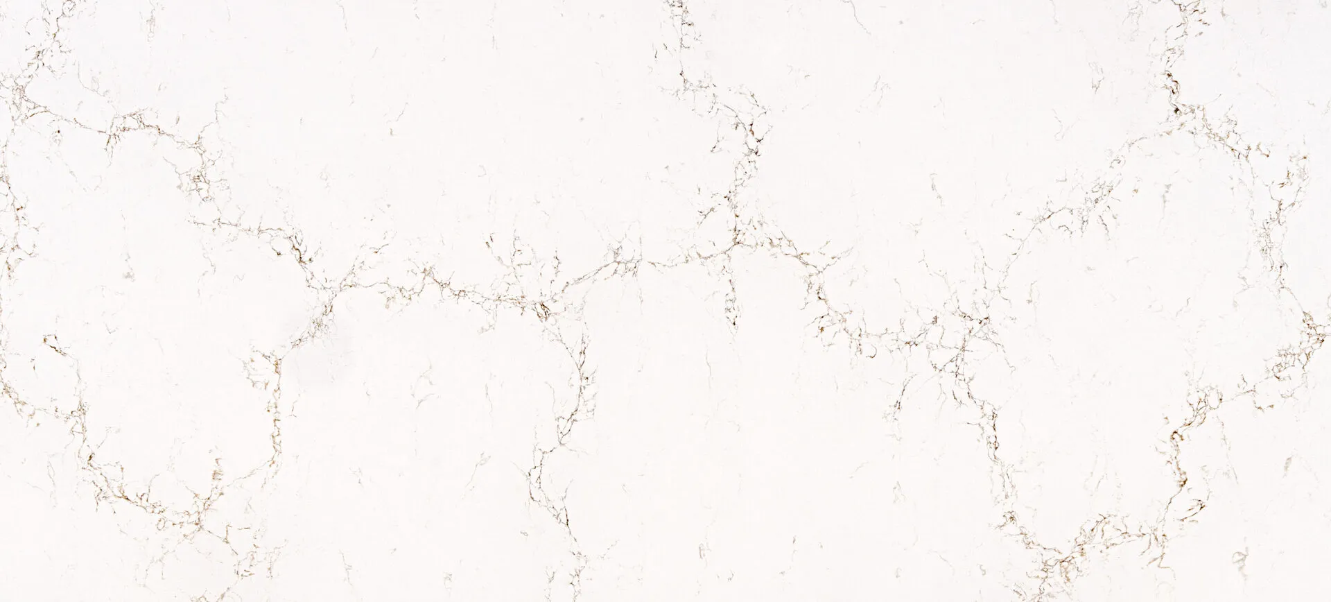 Closeup image of PentalQuartz Mystere Gold White Quartz countertop slab