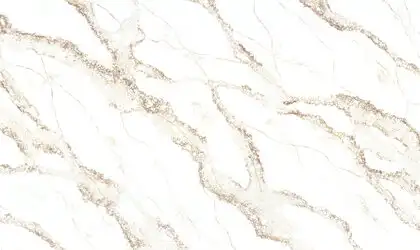 Image of PentalQuartz Sienna Gold White Quartz countertop slab