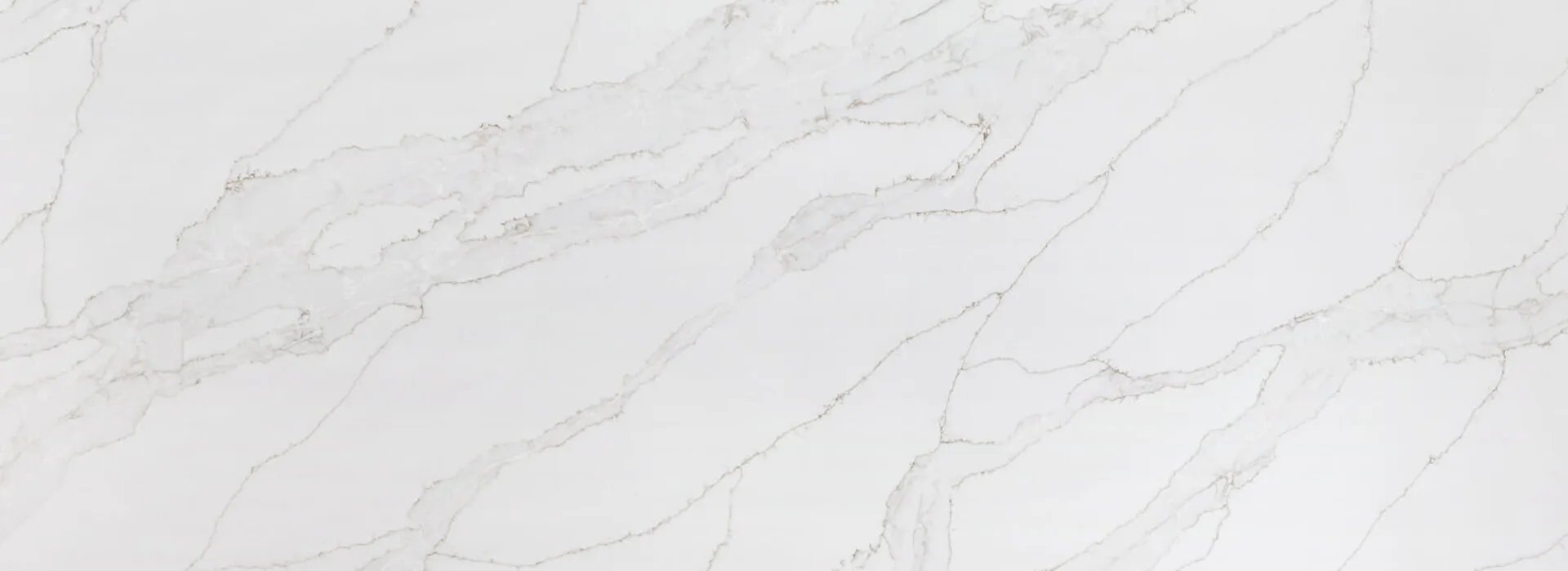 Closeup image of PentalQuartz Sono Mira White Quartz countertop slab