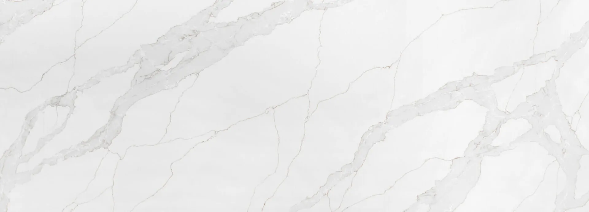 Closeup image of PentalQuartz Sono Reale White Quartz countertop slab