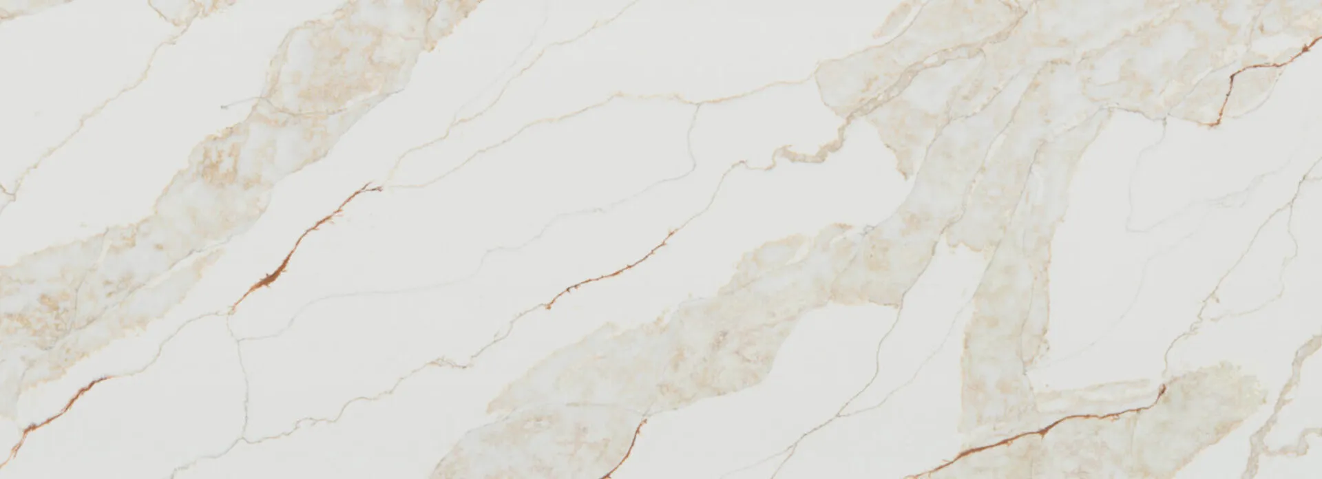 Closeup image of PentalQuartz Sono Soleil White Quartz countertop slab