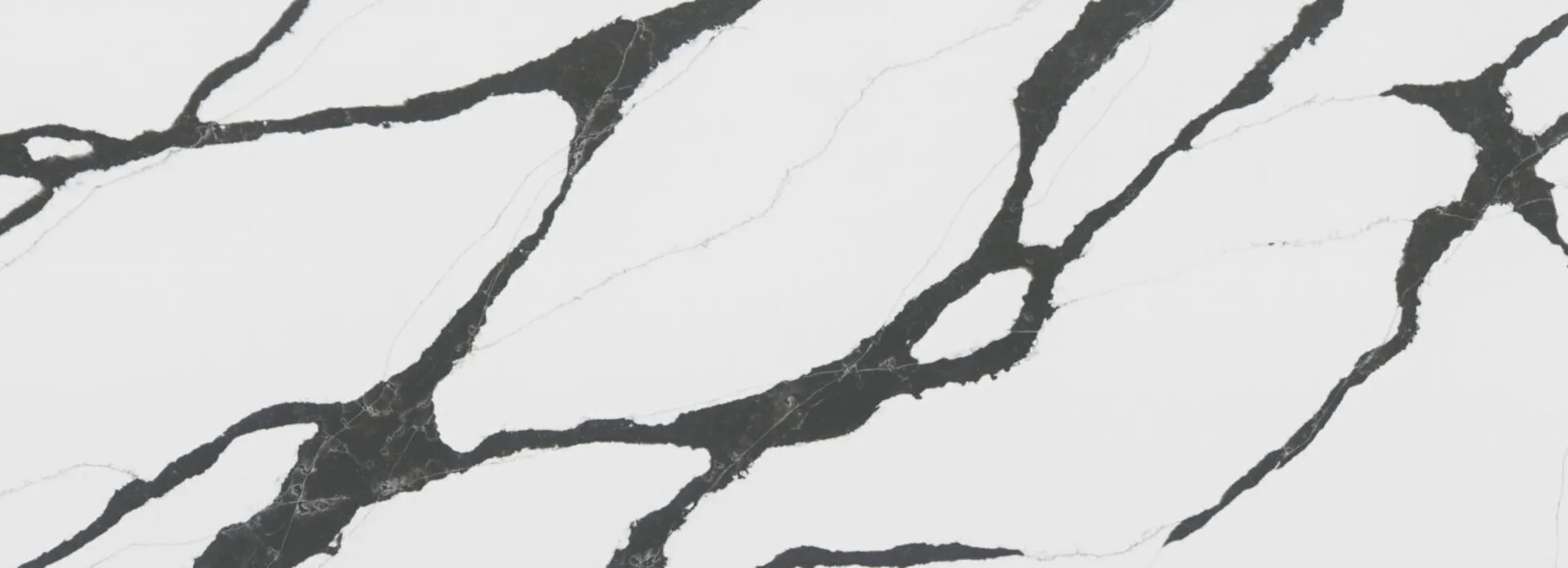 Closeup image of PentalQuartz Stella Black White Quartz countertop slab
