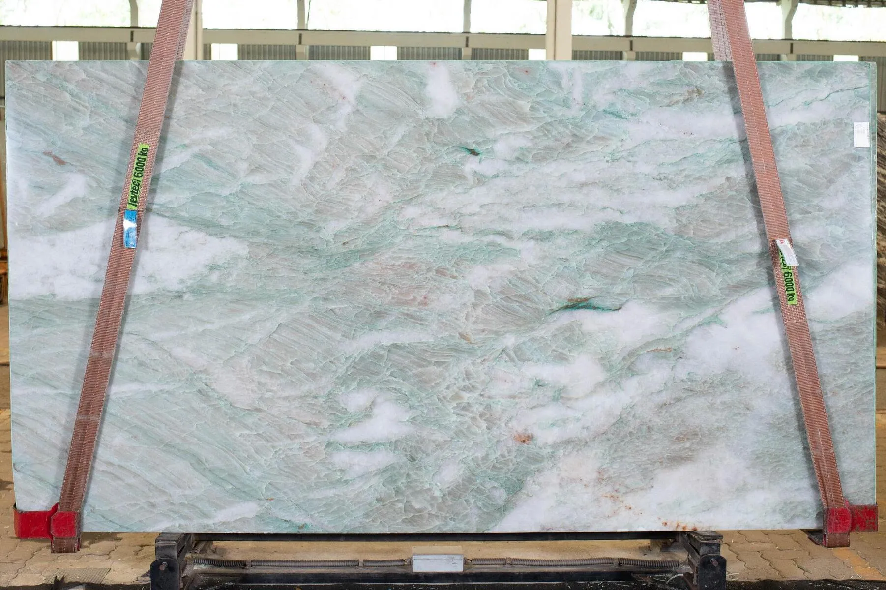 Installed stone countertop banner